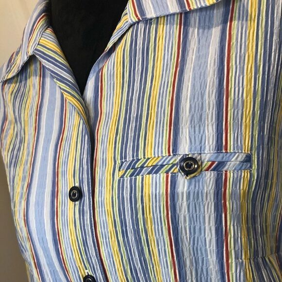 Allison Daley button down multi color blouse - Picture 7 of 8